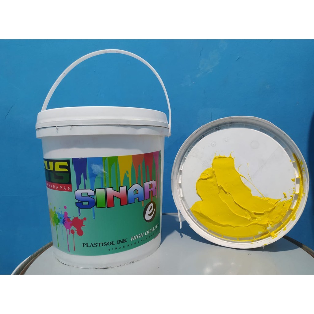 

plastisol economis sinar harapan sablon warna kuning kemasan 5kg