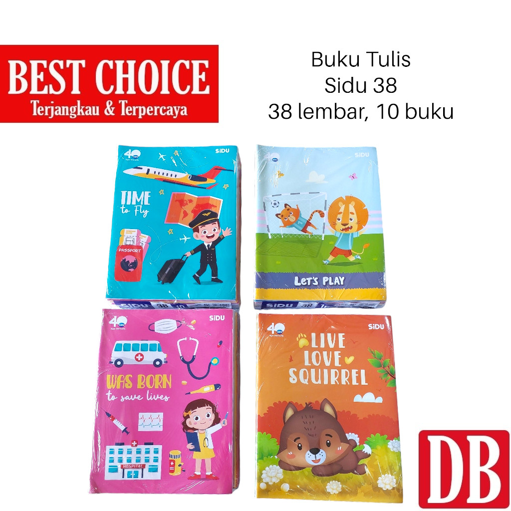 

Buku tulis SIDU 38 lembar (10 pcs)