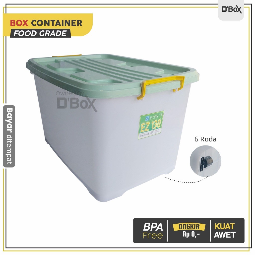 [Obral] Container Box Plastik 130 Liter Kotak Penyimpanan Besar EZY Murah Terbaik 95 82 75 52 45 L