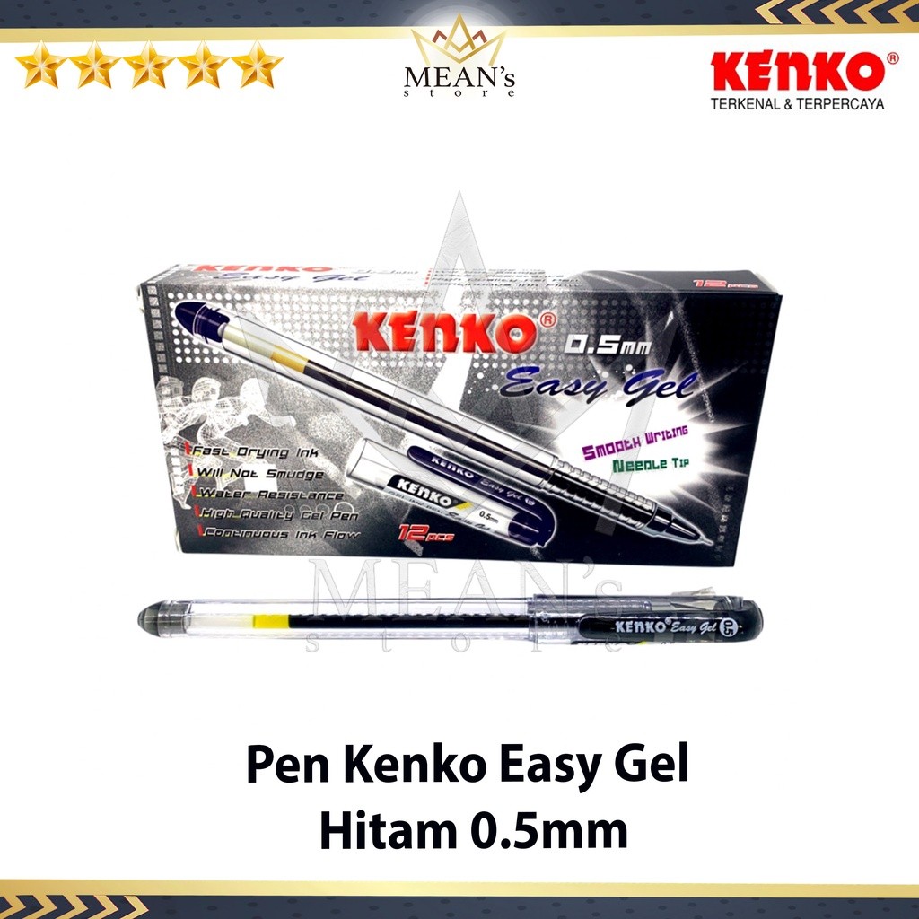 

Pen Kenko Easy Gel 0.5mm / Pulpen Gel Kenko / Easy Gel Hitam, Biru WE!!!
