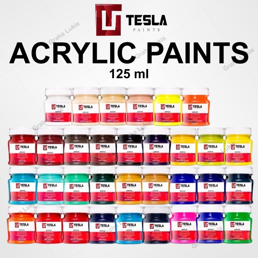 

Tesla Paints - Acrylic Paints Cat Akrilik 125ml - SATUAN WE!!