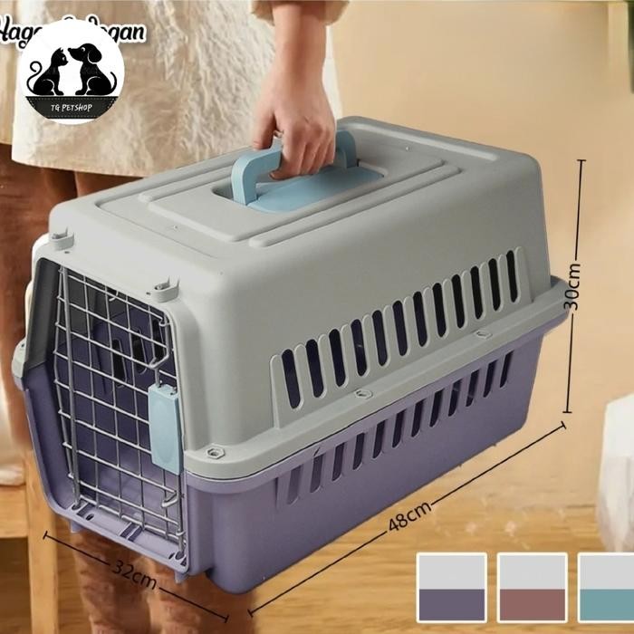 pet cargo jumbo pintu besi pet carrier kucing anjing