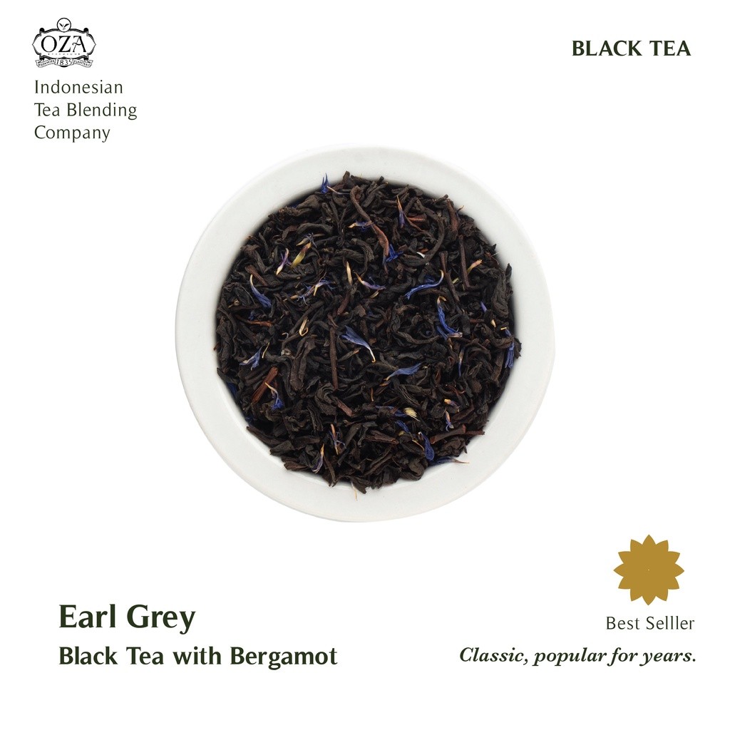 

WHYN!! OZA Tea - Earl Grey Artisan Tea - Black Tea Specialty Grade Teh Premium 40 gram (20 cups)