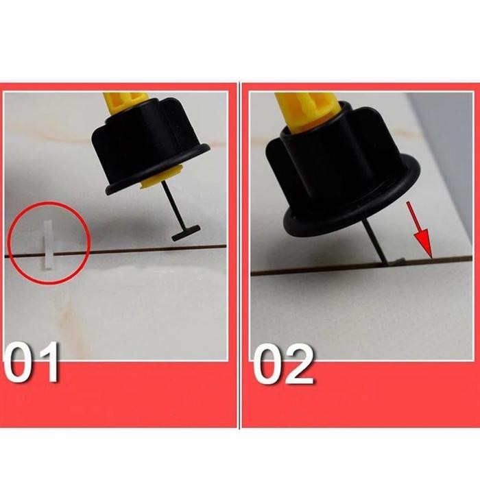 Reuseable Tile Leveling 1.5Mm + Tile Spacer 2Mm - Alat Perata Keramik