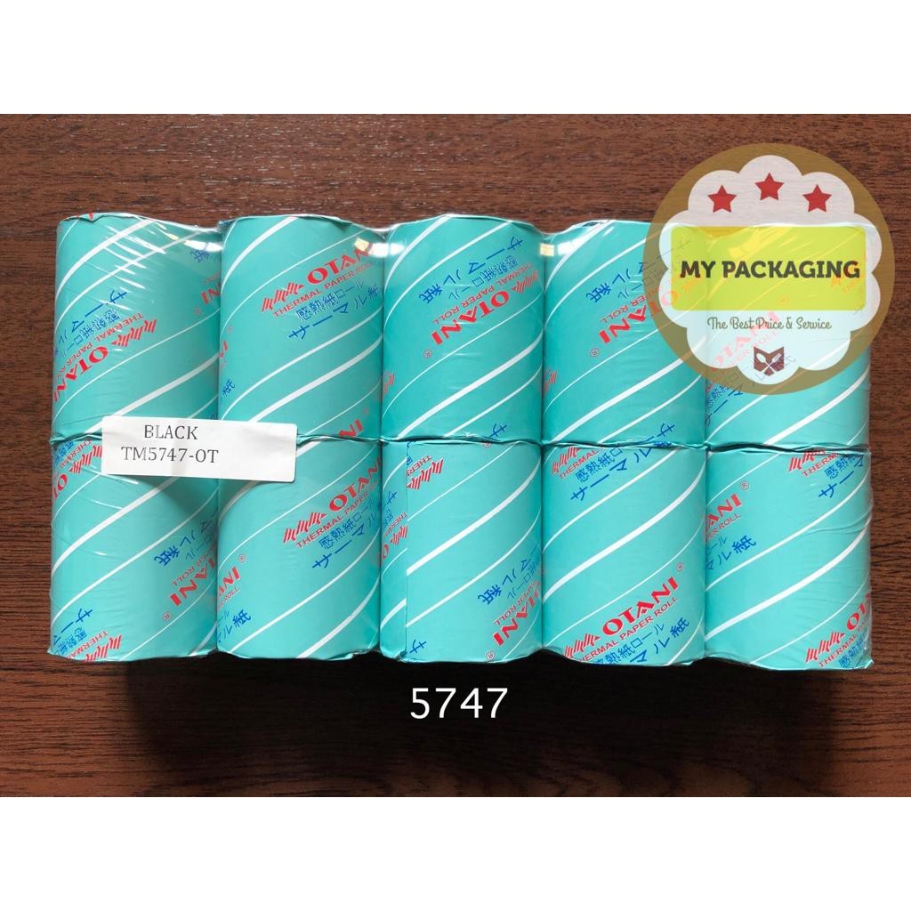 

Thermal OTANI 57 x 47 untuk mesin EDC / Mobile Priter - 10 Rol cetak HITAM WE!!