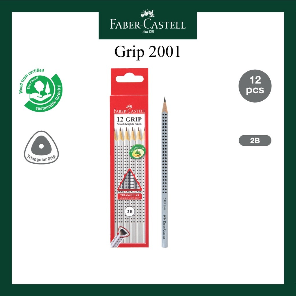 

Pensil Faber Castell 2B Grip 2001 Untuk Menulis Menggambar ataupun Ujian Per Box WE!!!