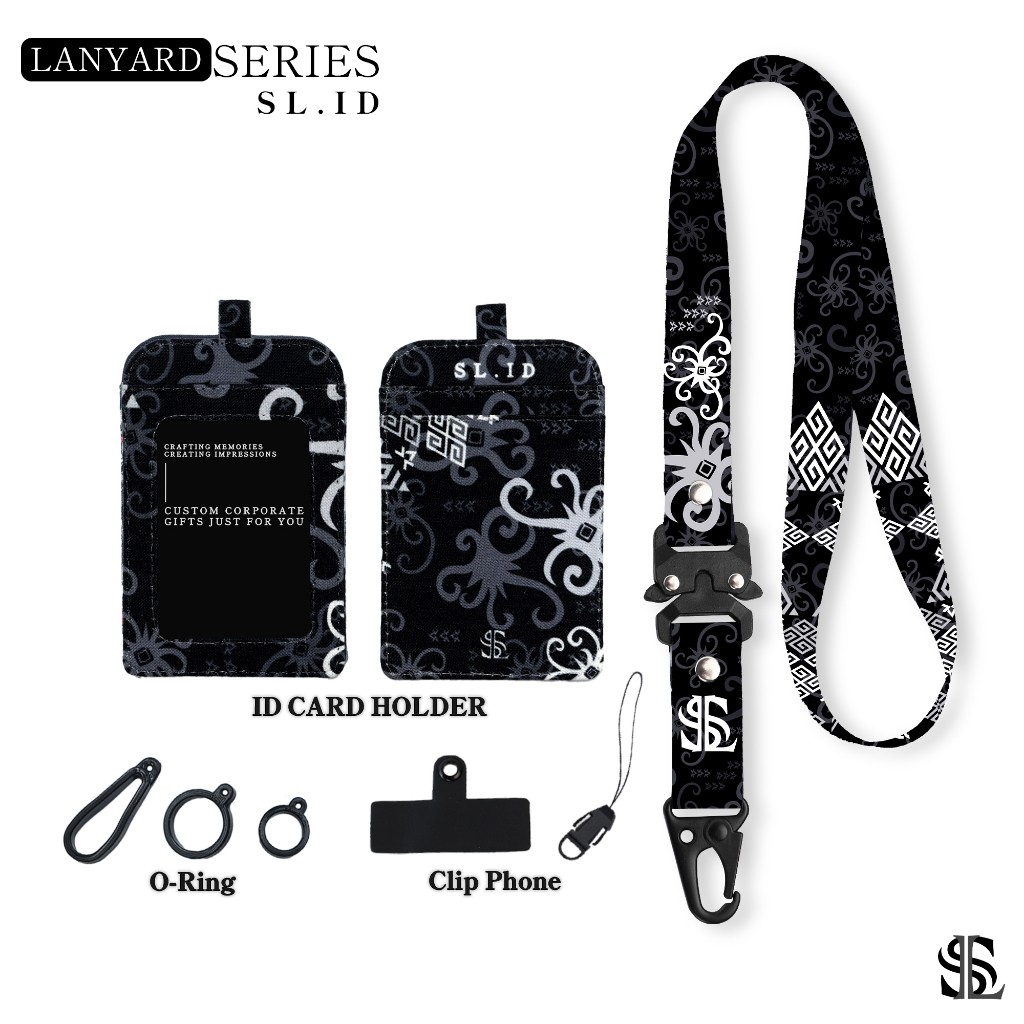 

SL.ID Lanyard Id Card Holder Printing - Batik V1 2cm WE!!!