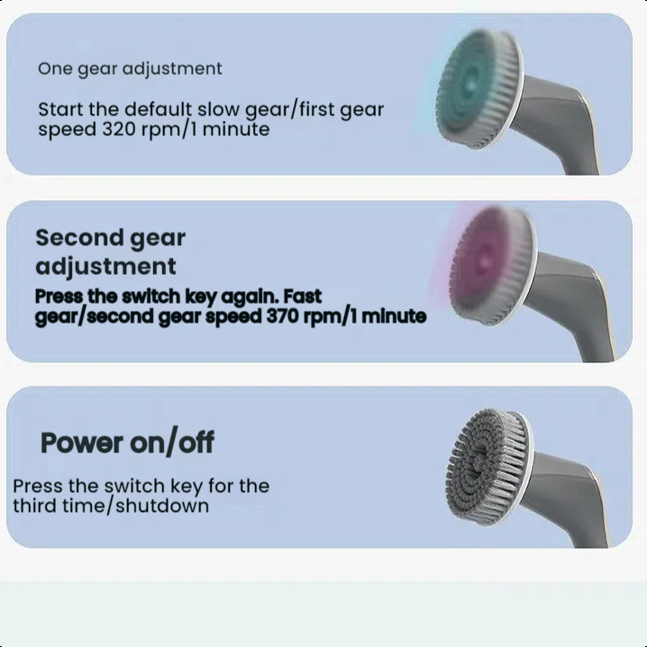 Xiaomi Sikat Kamar Mandi / Sikat Pembersih Elektrik 7 in 1 Sikat Pembersih Elektrik 7 Kepala Sikat /