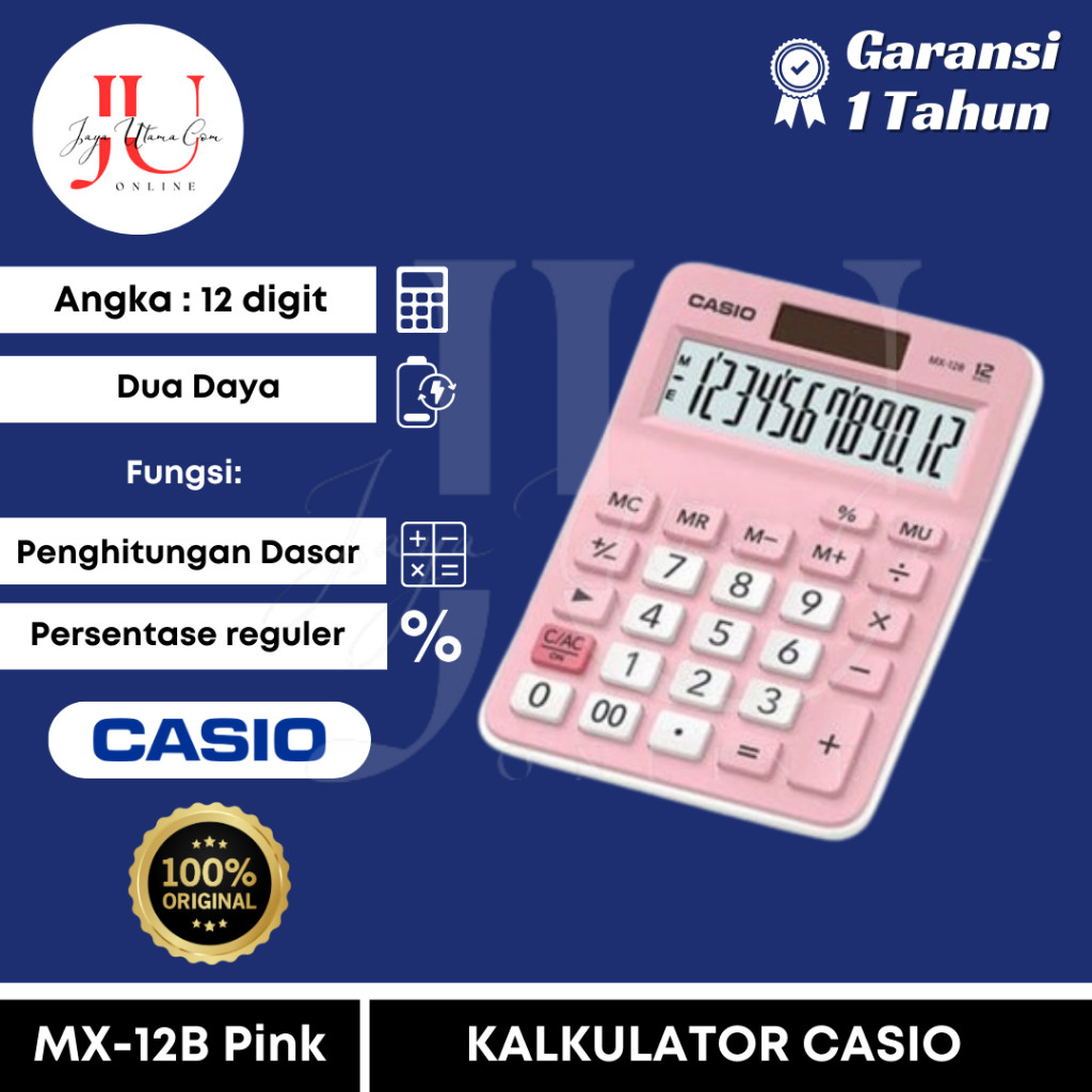 

Kalkulator Casio MX 12B Pink WE!!