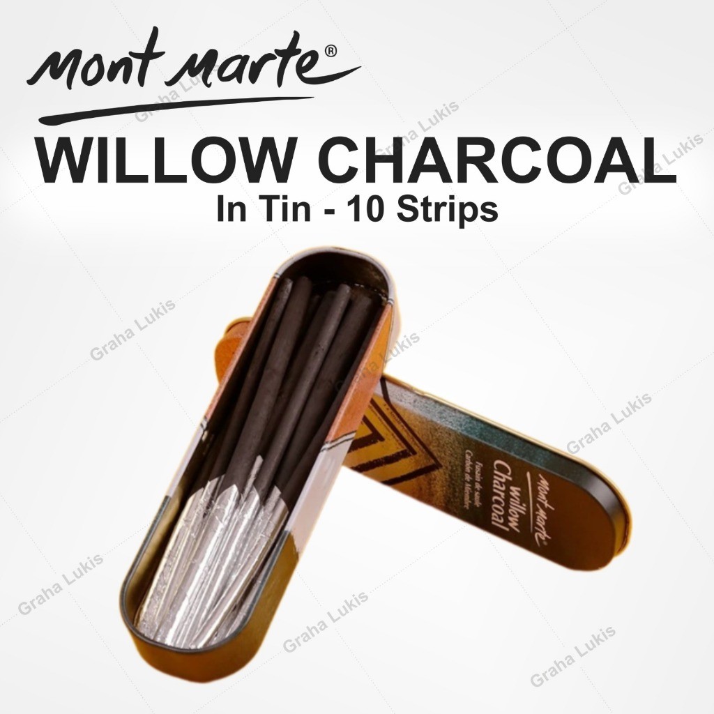 

Mont Marte Willow Charcoal in Tin - 10 Piece WE!!