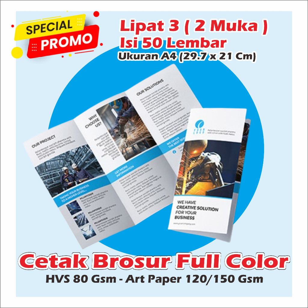 

CETAK BROSUR LIPAT 3 UKURAN A4 CETAK BULAK BALIK 2 MUKA ISI 50 LEMBAR CETAK BROSUR 3 LIPAT WE!!