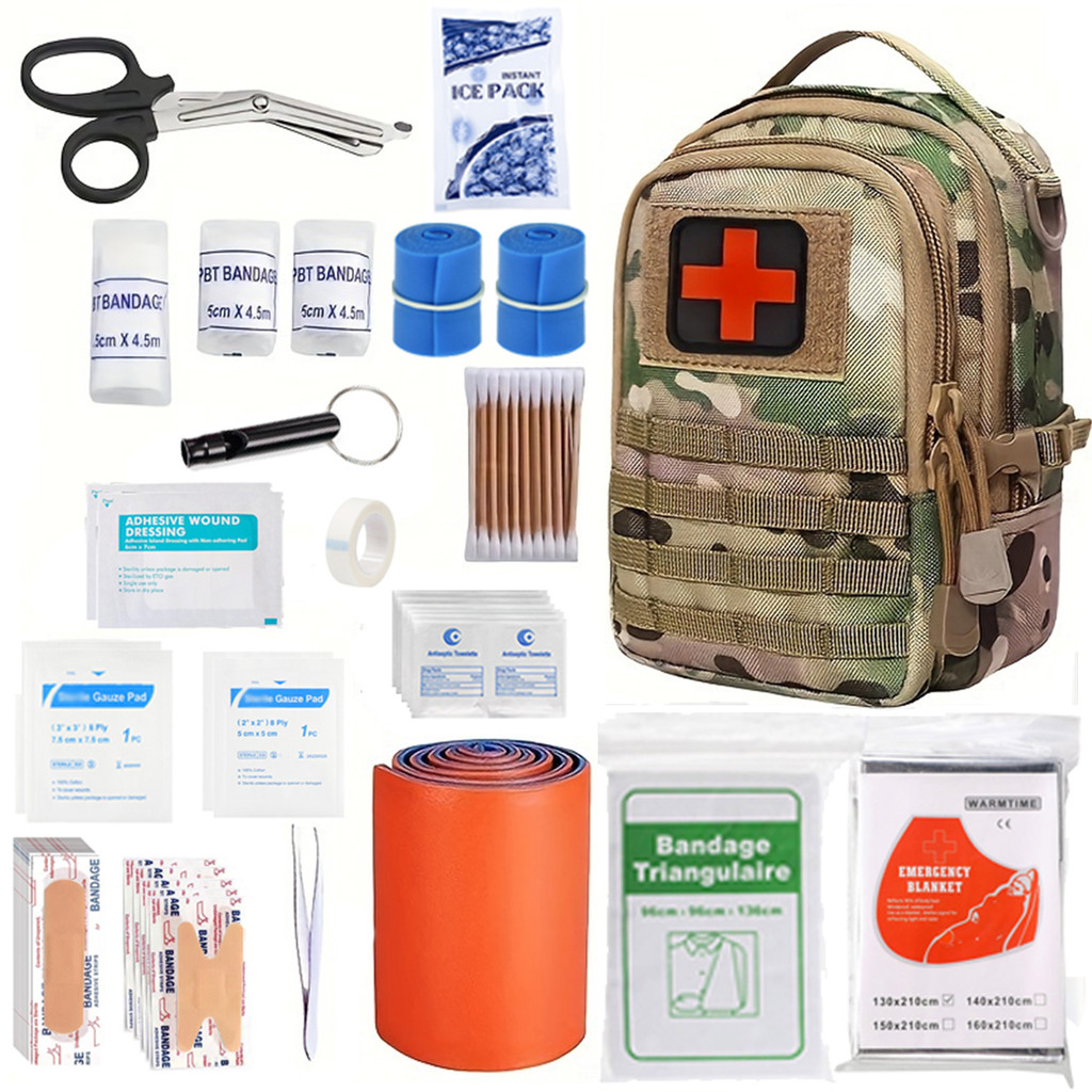 120PCS outdoor travel car first aid Kit Family Small medical kit Emergency survival kit Family Campi