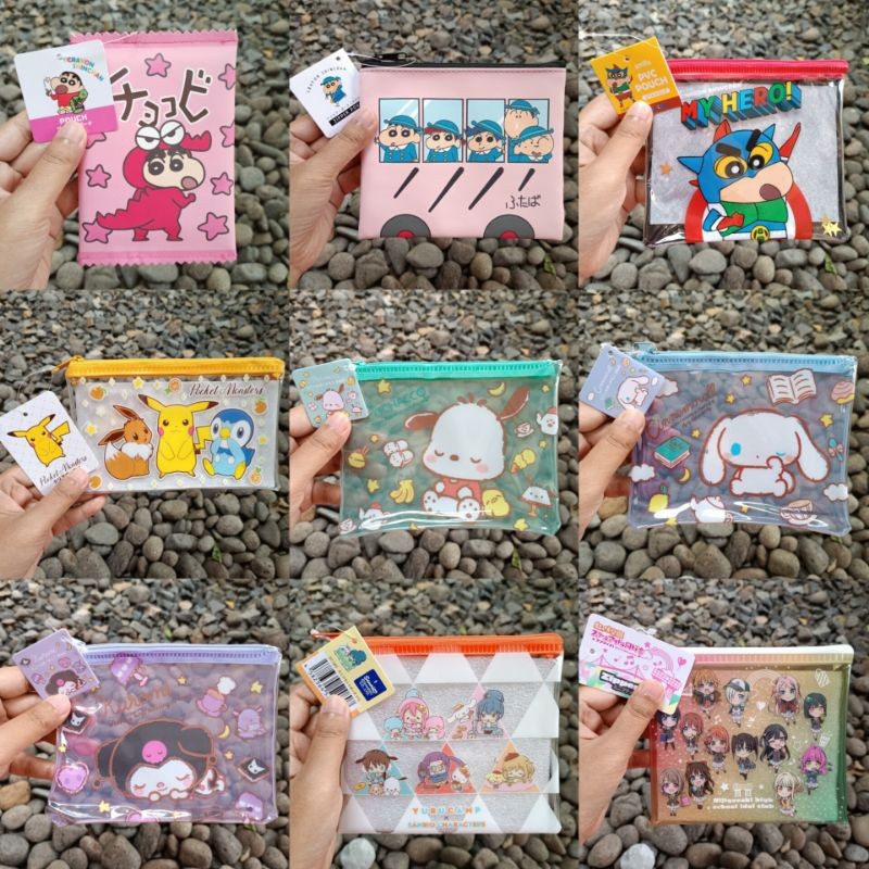 

Seria Daiso Watts Japan - Pouch Zipper Sanrio My Melody Shinchan WE!!!