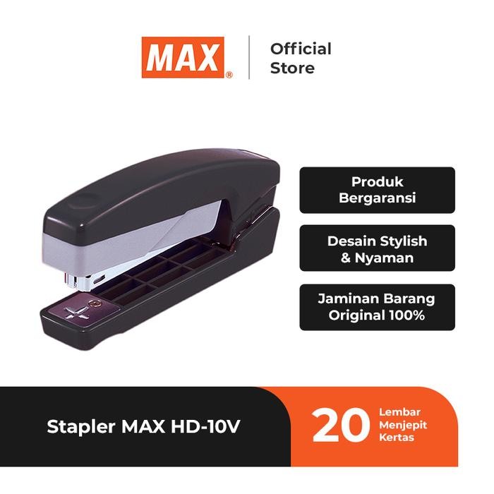 

No Na - Max Stapler Putar / Stapler Tengah Buku / Hd-10V Dark Grey