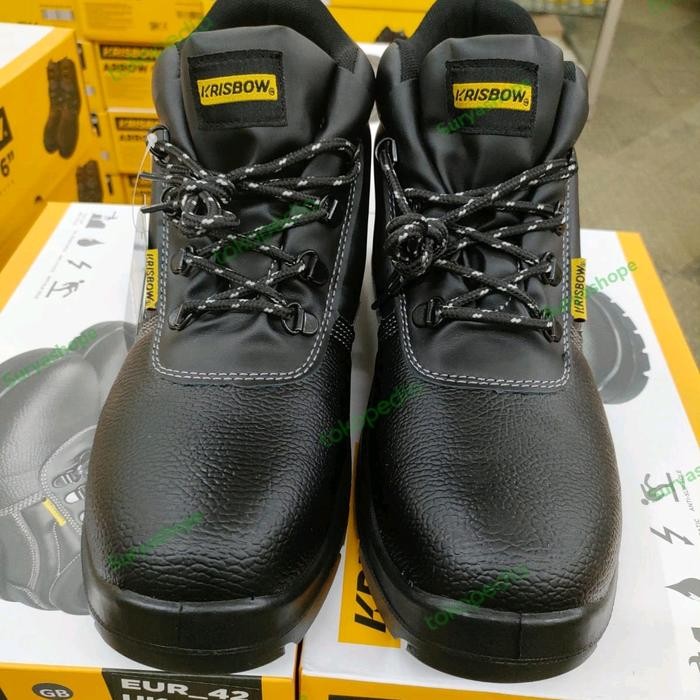 Sepatu Safety Krisbow Arrow 6 Inch - Hitam