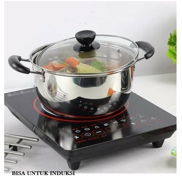 Panci Set 5 Susun Tutup Kaca / Panci Set 5 Stainless Steel #Gratisongkir