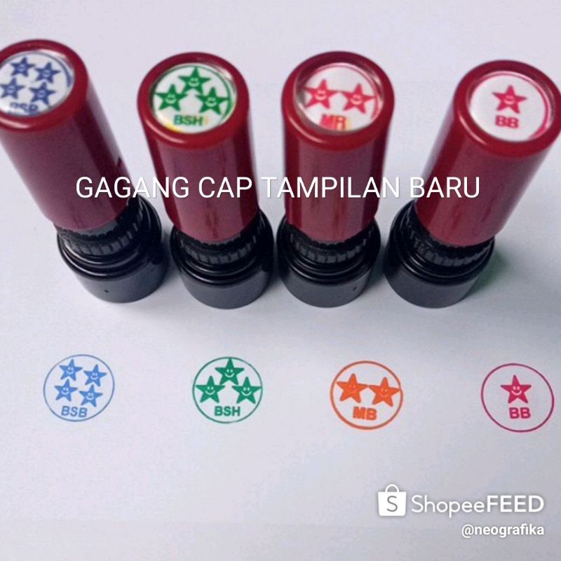 

stempel nilai / penilaian Paud / Tk / stempel bintang bisa custom WE!!