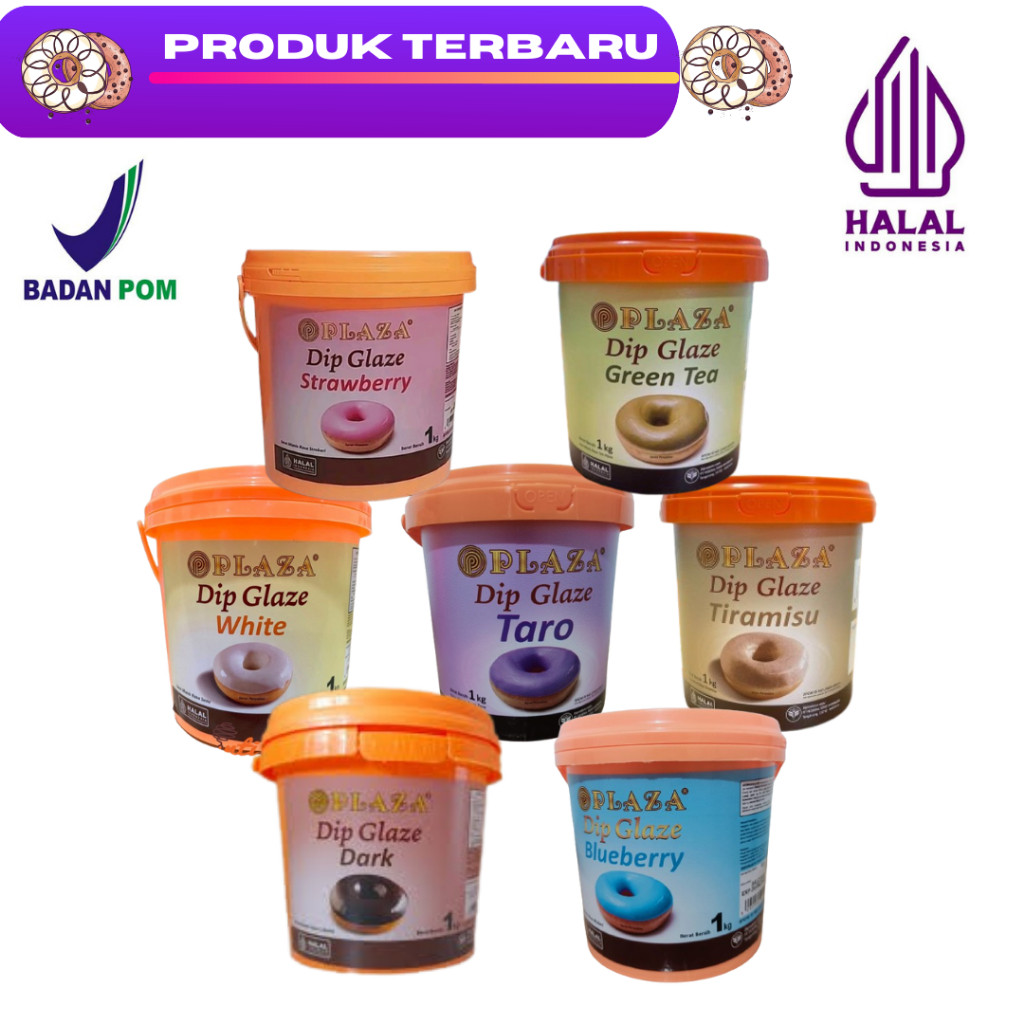 

PLAZA Dip Glaze Donat 1 Kg - Donut Topping 1Kg