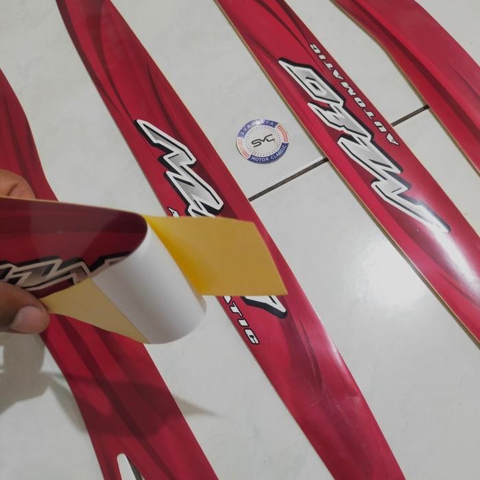 STRIPING MIO SPORTY MERAH RUJI 2007 ORIGINAL