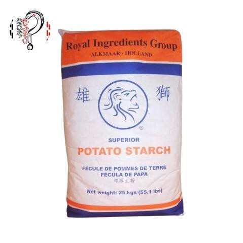 

SALE !!! POTATO STARCH ROYAL LION 25KG - 1 SAK TEPUNG PATI KENTANG READYY