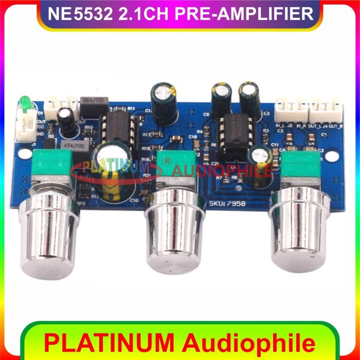 TONE CONTROL NE5532 2.1CH STEREO PRE AMPLIFIER 2.1CH NE5532 SKU-7958