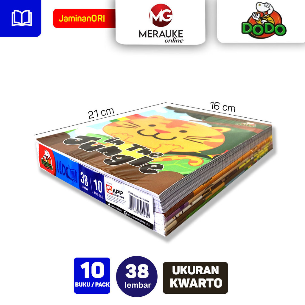 

Buku Tulis DODO 38 Lembar (1 Pack Isi 10 Buku)