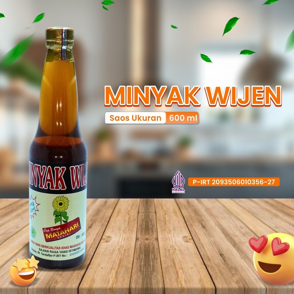 

Minyak Wijen , Seasoning Oil , Bahan Makanan , Masakan , CAP BUNGA MATAHARI 600ML