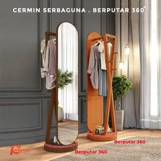 Bingkai Cermin Rias Kayu Solid Cermin Full Body Cermin Dinding Bingkai