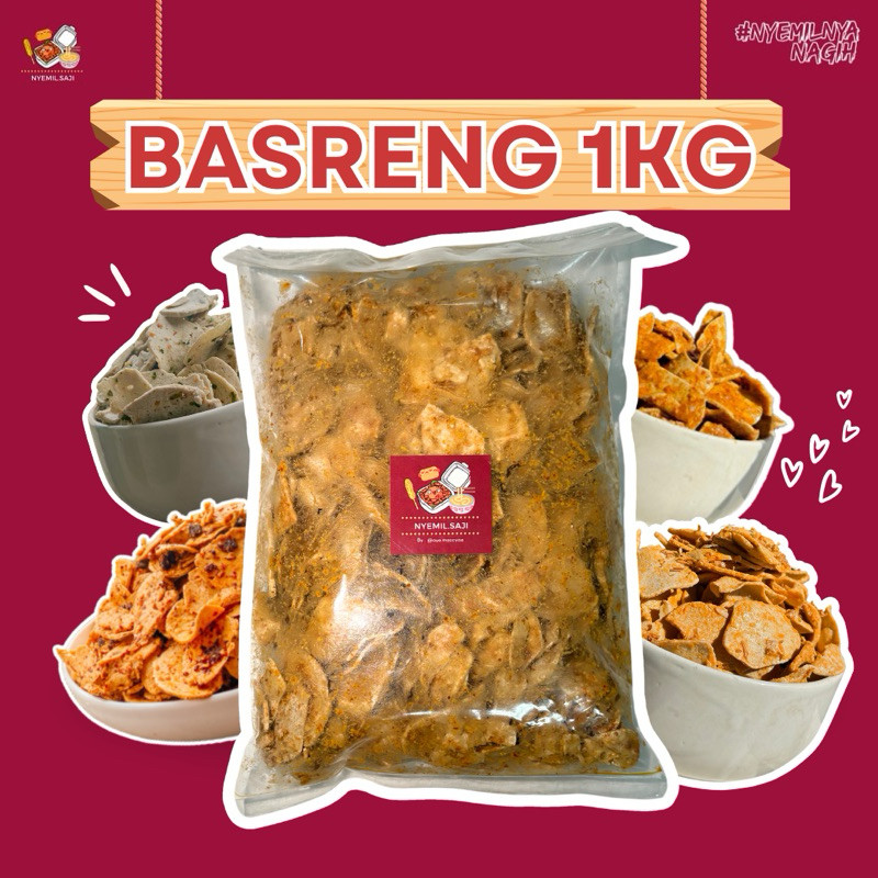 

[JUMBO 1KG] BASRENG DAN CEMILAN 1 KG VIRAL @Nyemil.saji WE!!