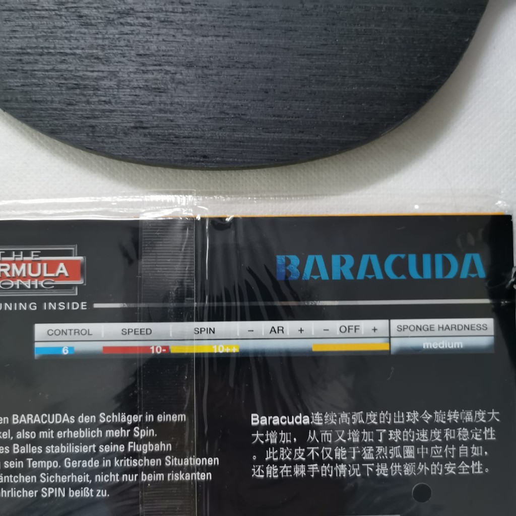 Bat Pingpong Donic Black Devil Penholder + Karet Donic Baracuda Tas Bat Set