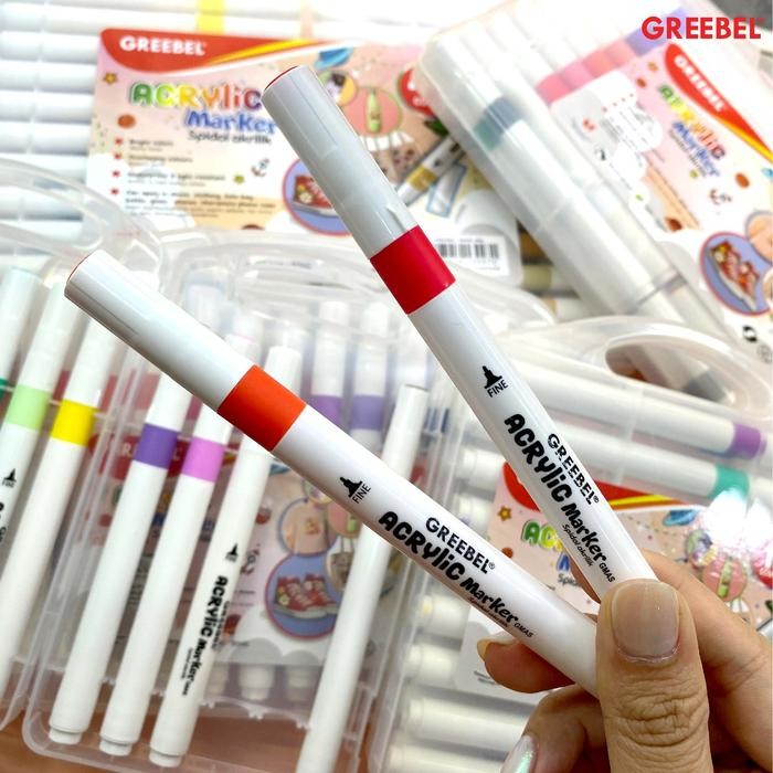

Big Boss - Greebel Spidol Warna Warni 1 Set / Spidol Marker Acrylic Single Head (24 Warna) / Spidol