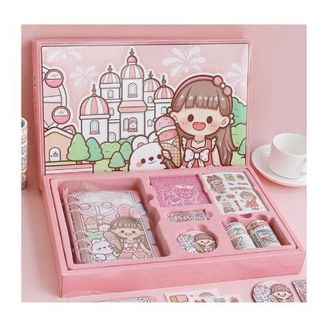 

Big Boss - Diary Set Buku Jurnal Binder Aesthetic - Journal Kit Set Kado Birthday