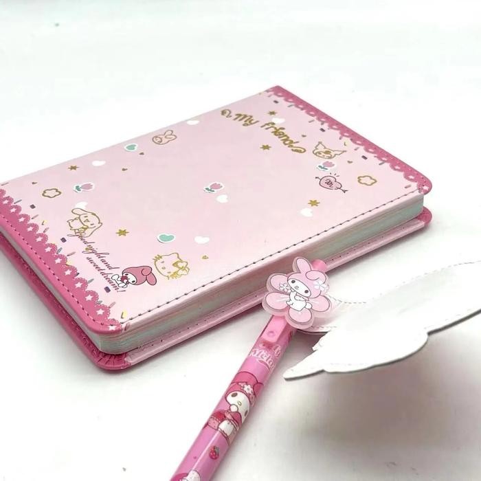 

Big Boss - Diary Sanrio Set My Melody Cinnamoroll Buku Jurnal Dgn Gel Pen