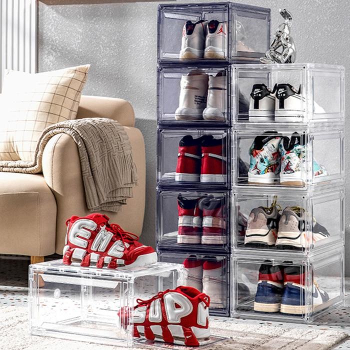 [CRYSTAL] Sneakers Box Full Acrylic Front Open Transparent Extra Large