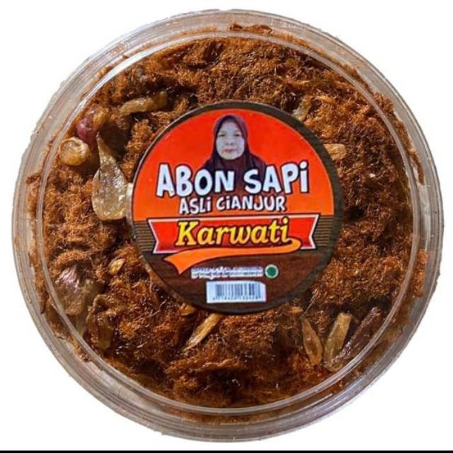 

Abon Sapi Karwati Asli Cianjur Kemasan Toples Bening 100gr WE!!