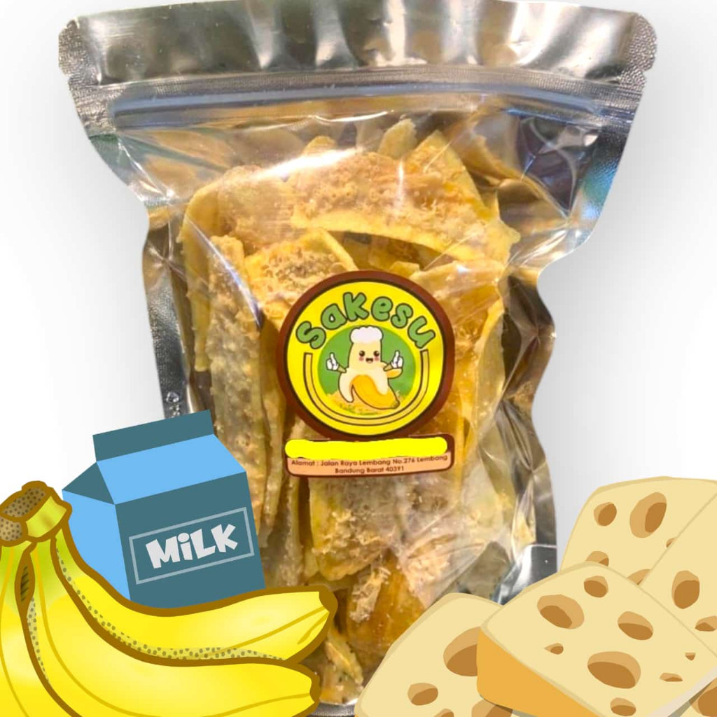 

Sakesu keripik pisang keju susu 250 gram WE!!