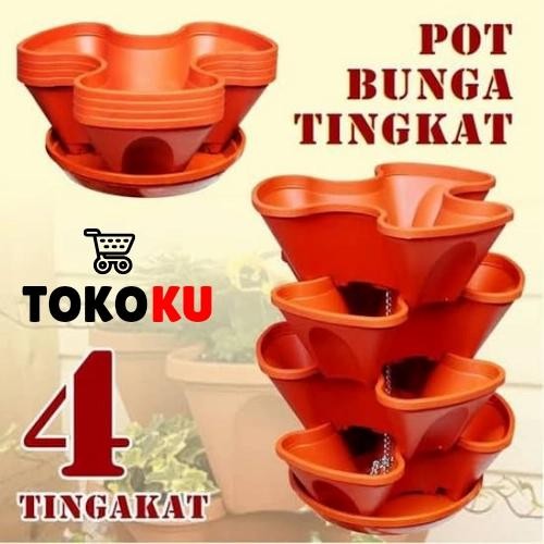 POT BUNGA GANTUNG SUSUN 5/POT TANAMAN UNIK/POT GANTUNG /POT UNIK