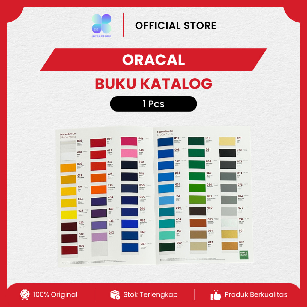 

Oracal Buku Katalog Stiker TERBARU ORIGINAL 651G 651M 8500 8300 8100