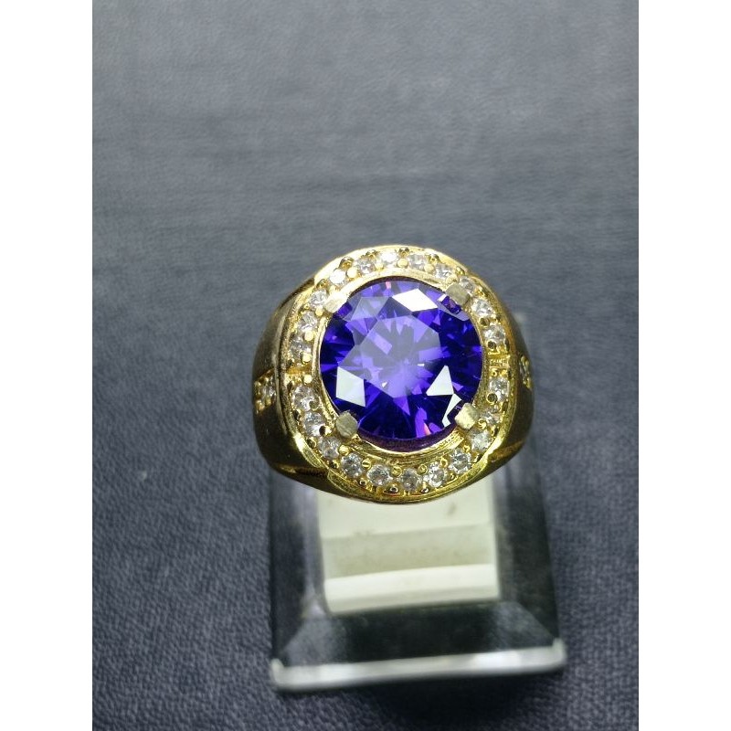 cincin pria batu ametis mewah dan elegan