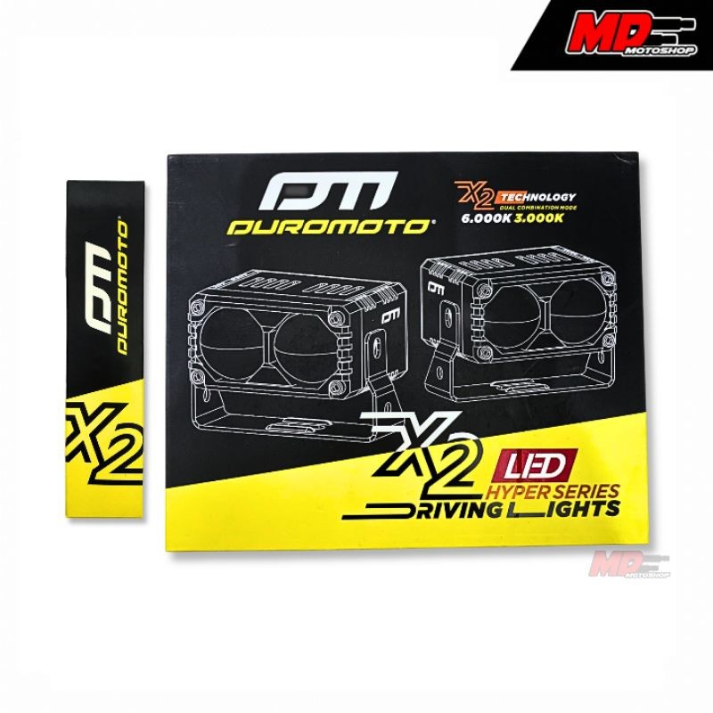 Fresh Lingling Lampu Led Duromoto X2 Hyper Mini Projie Laser Fog Lamp Lampu Kabut Tembak Mobil Motor