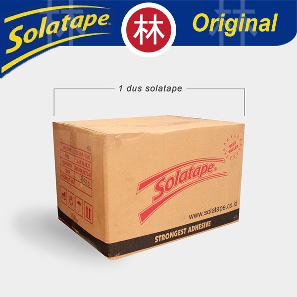 

Solatape Lakban Isolasi Coklat / Bening 45mm (2 Inch) x 90 Yard - 1 Dus Isi 72 Pcs