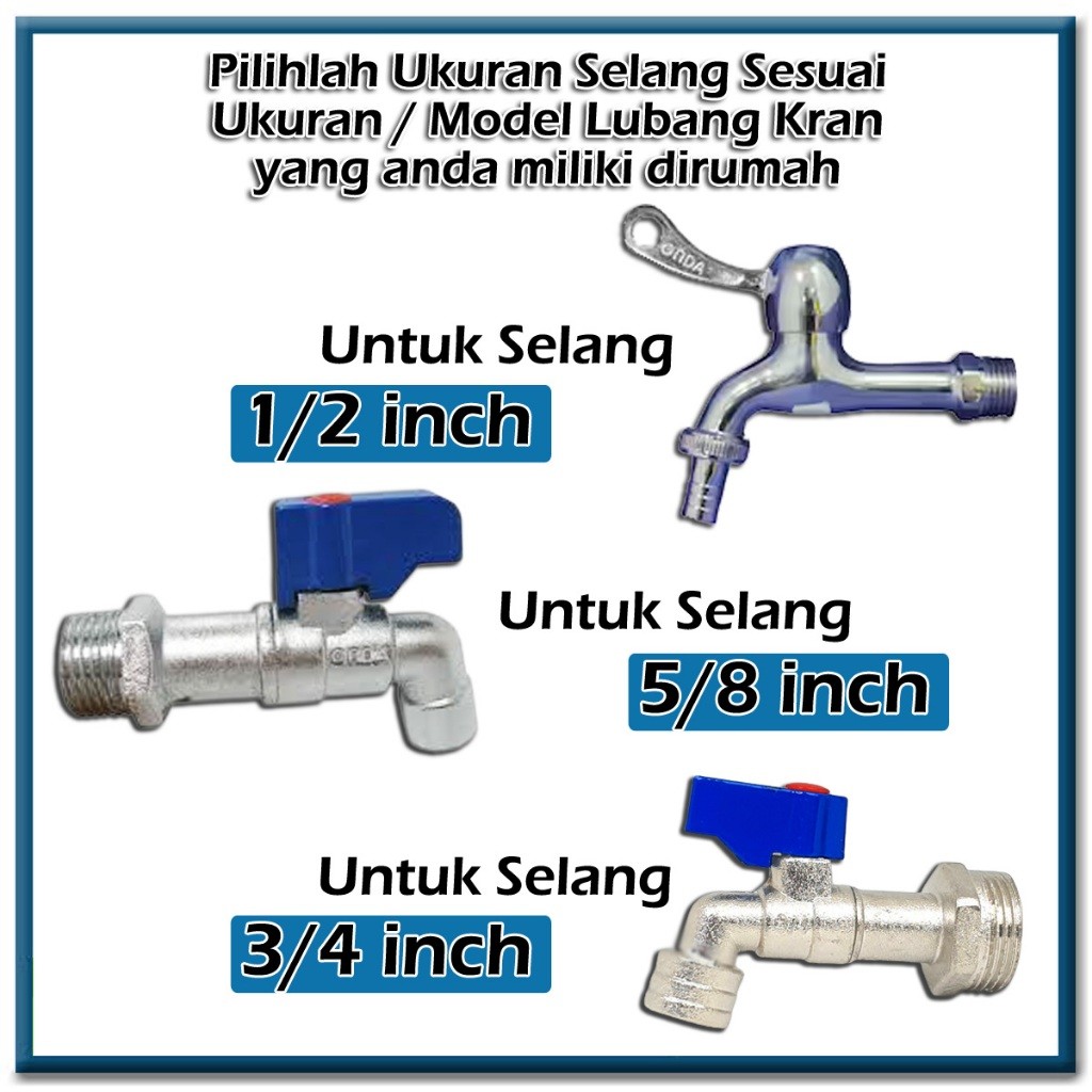 Flowersbloom Selang Air 25 Meter 1 Rol / Selang Air 1/2 5/8 3/4 1 Inch / Selang Taman Kebun / Selang