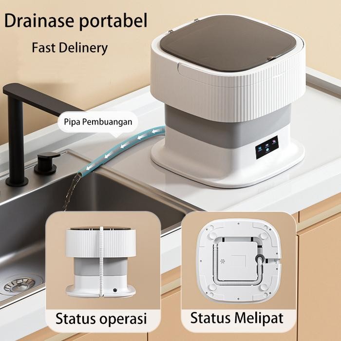 Mesin Cuci Mini / Mesin Cuci Portable /Mesin Cuci Lipat Folding Washin