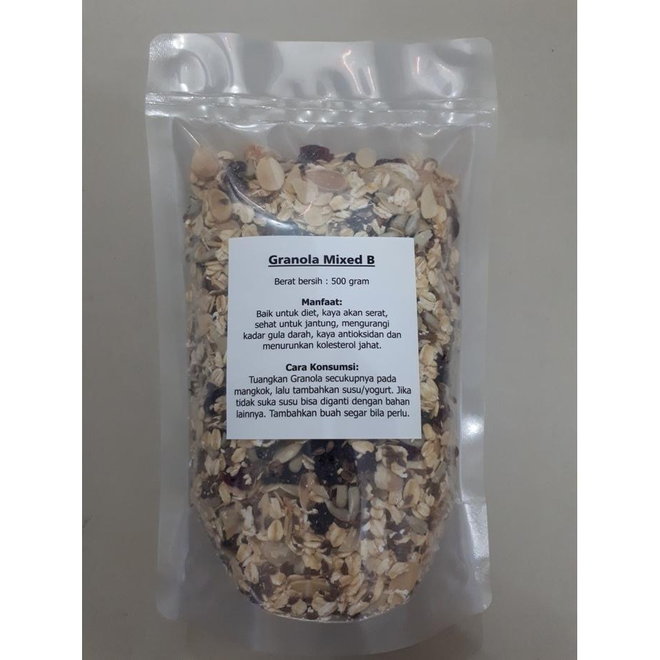 

JTTOP" HEALTHY GRANOLA MIXED B 500 GRAM ( CRANBERRY , ALMOND , RAISIN , OAT )