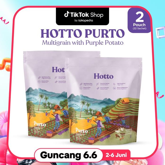 

JTTOP" HOTTO PURTO MULTIGRAIN OATMEAL SEREAL 2 POUCH (32 SACHET)