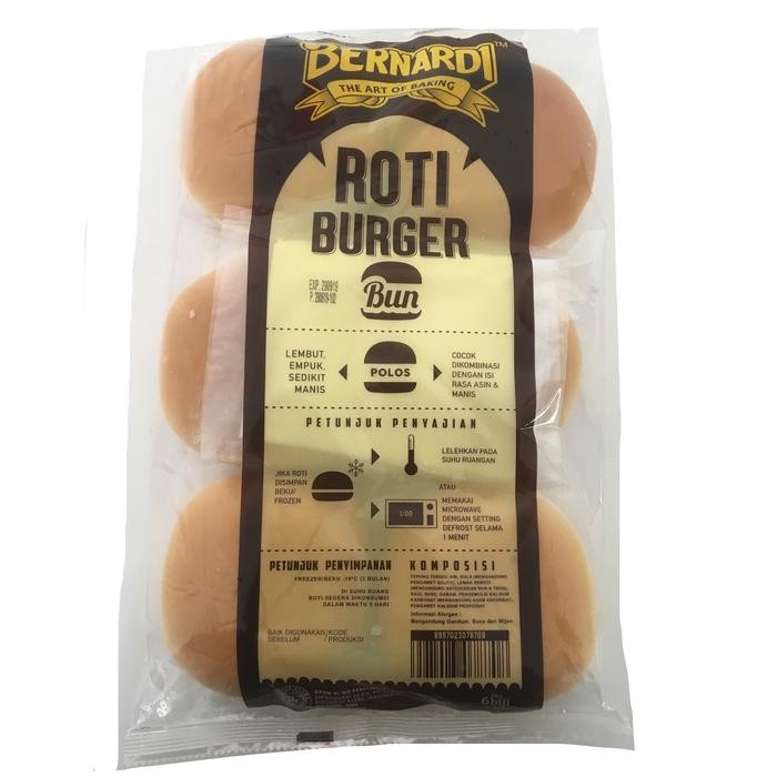 

JTTOP" ROTI BURGER POLOS BERNARDI ISI 6 PCS