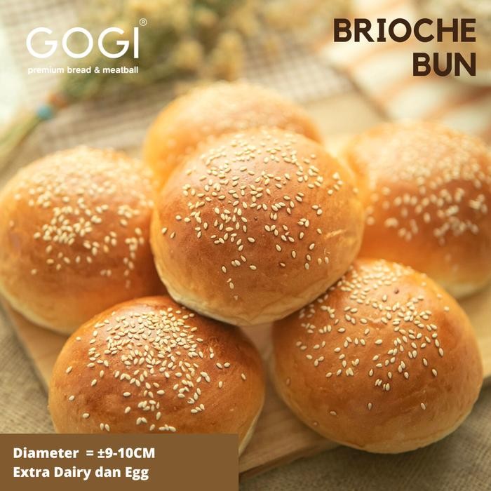 

JTTOP" ROTI BURGER BRIOCHE BUN BURGER ROTI BUN BRIOCHE PREMIUM ISI 6 PCS