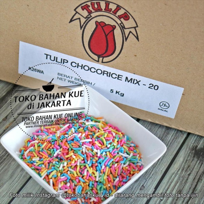 

JTTOP" TULIP MEISES WARNA WARNI 500GR CHOCORICE MIX MESES RAINBOW CERES ENAK