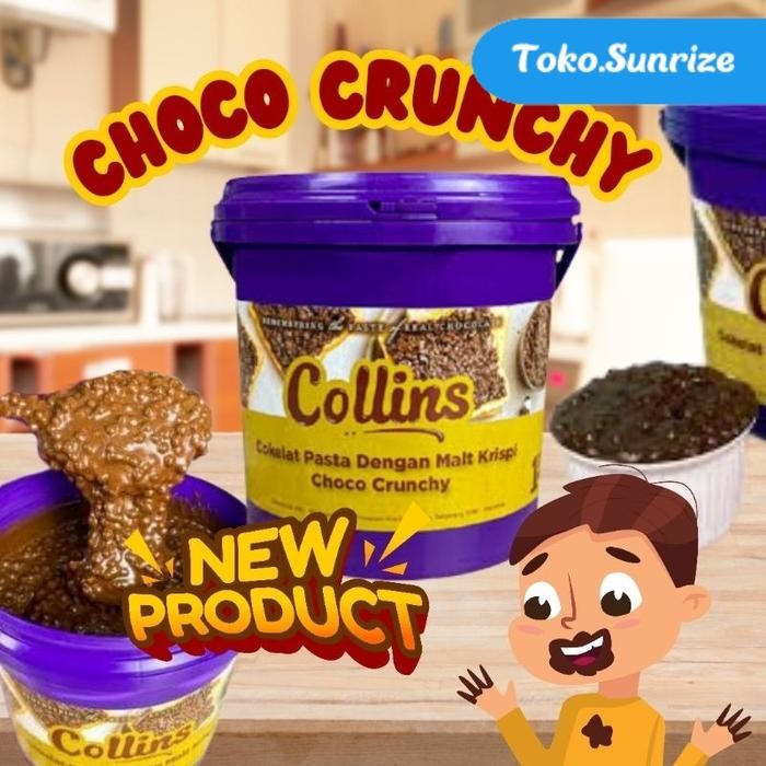 

JTTOP" COLLINS DIP GLAZE CHOCO CRUNCHY CHOCOLATE PASTA SAUS SAOS SELAI OLESAN COKLAT COKELAT SOKLAT