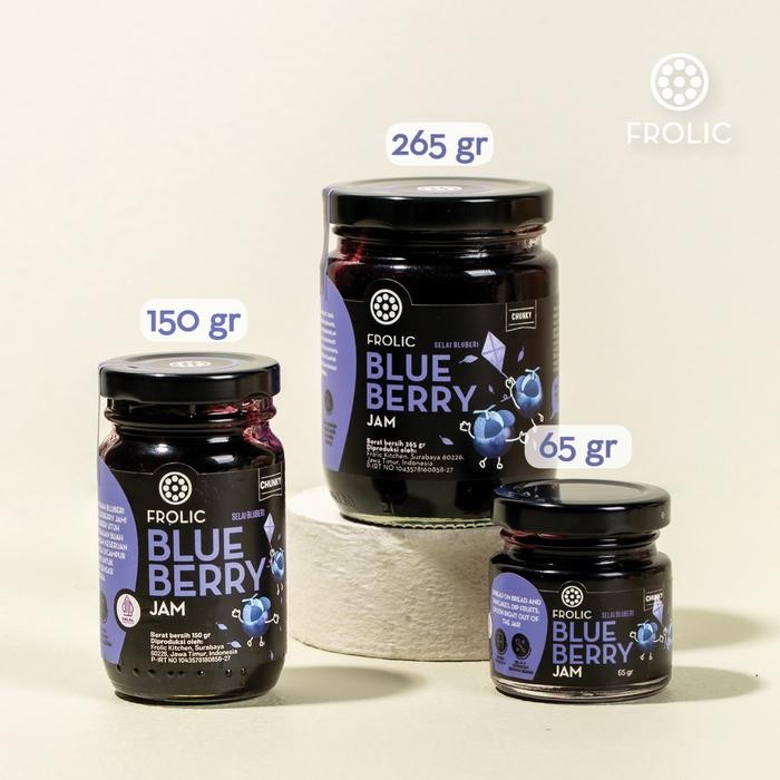 

JTTOP" FROLIC SELAI BUAH BLUBERI - BLUEBERRY JAM RENDAH GULA GLUTEN-FREE TANPA PEKTIN KIMIA